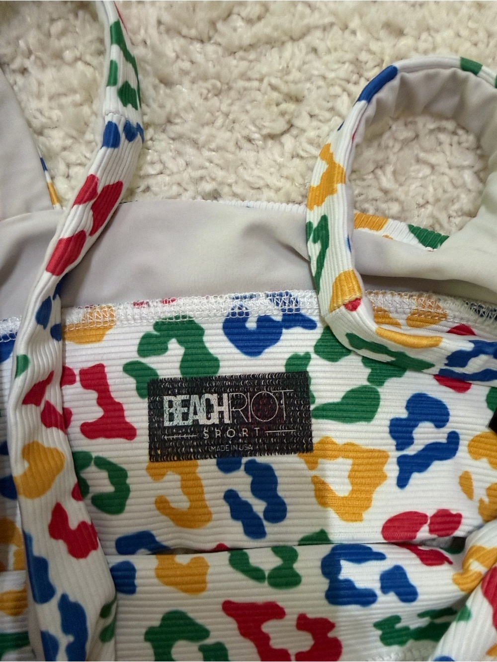 Beach Riot Multicolor Leopard-Print High-Waist Leggings & Crop Tank Set - Picture 3 of 7